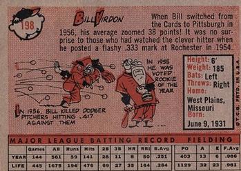Bill Virdon  baseball card collectible - Main Image 2