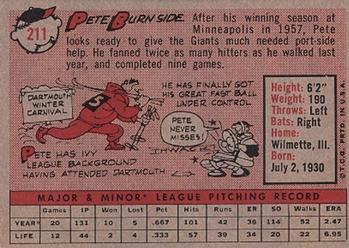 Pete Burnside  baseball card collectible - Main Image 2
