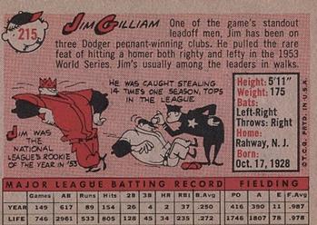 Jim Gilliam  baseball card collectible - Main Image 2