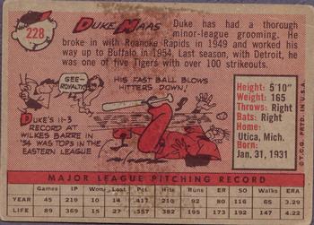 Duke Maas  baseball card collectible - Main Image 2