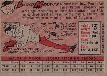 Lloyd Merritt  baseball card collectible - Main Image 2