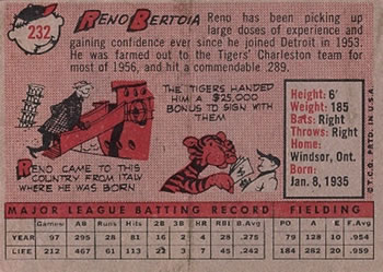 Reno Bertoia  baseball card collectible - Main Image 2