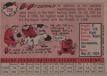 Ed FitzGerald  baseball card collectible - Main Image 2
