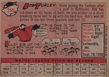 Bob Turley  baseball card collectible - Main Image 2