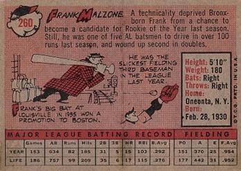 Frank Malzone  baseball card collectible - Main Image 2