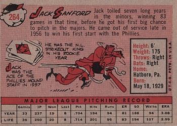 Jack Sanford  baseball card collectible - Main Image 2