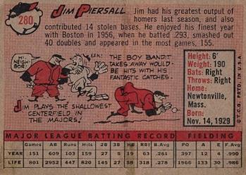 Jim Piersall  baseball card collectible - Main Image 2