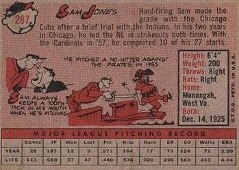 Sam Jones  baseball card collectible - Main Image 2