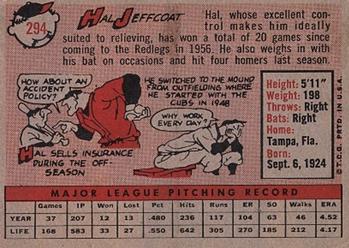 Hal Jeffcoat  baseball card collectible - Main Image 2