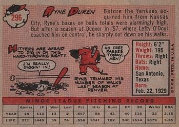 Ryne Duren  baseball card collectible - Main Image 2