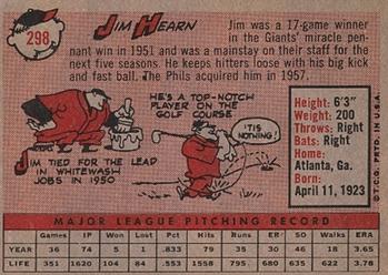 Jim Hearn  baseball card collectible - Main Image 2