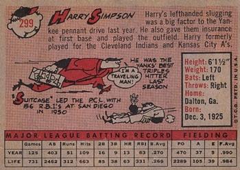 Harry Simpson  baseball card collectible - Main Image 2