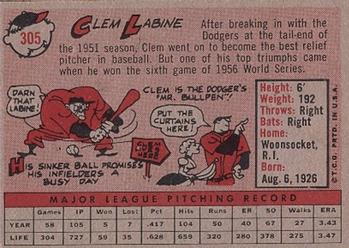 Clem Labine  baseball card collectible - Main Image 2