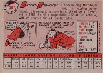 Brooks Robinson  baseball card collectible - Main Image 2