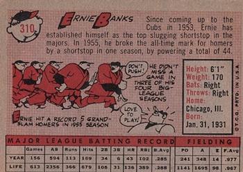 Ernie Banks  baseball card collectible - Main Image 2