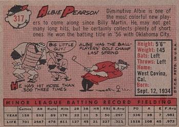 Albie Pearson  baseball card collectible - Main Image 2