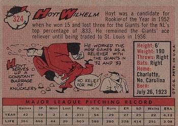 Hoyt Wilhelm  baseball card collectible - Main Image 2