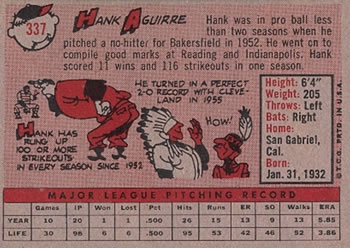 Hank Aguirre  baseball card collectible - Main Image 2