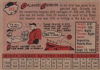 Orlando Cepeda  baseball card collectible - Main Image 2