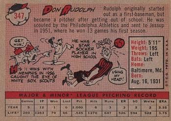 Don Rudolph  baseball card collectible - Main Image 2