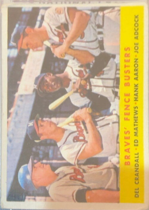 Braves’ Fence Busters (Del Crandall / Ed Mathews / Hank Aaron / Joe Adcock)  baseball card collectible - Main Image 3
