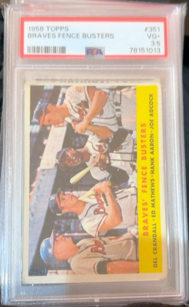 Braves’ Fence Busters (Del Crandall / Ed Mathews / Hank Aaron / Joe Adcock)  baseball card collectible - Main Image 4
