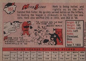 Herb Score  baseball card collectible - Main Image 2