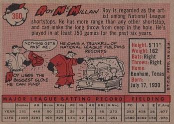 Roy McMillan  baseball card collectible - Main Image 2