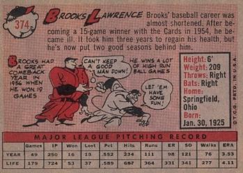 Brooks Lawrence  baseball card collectible - Main Image 2