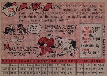 Pee Wee Reese  baseball card collectible - Main Image 2