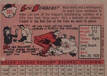 Lou Berberet  baseball card collectible - Main Image 2