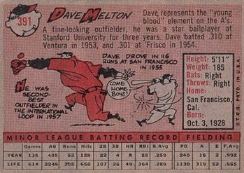 Dave Melton  baseball card collectible - Main Image 2