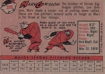 Marv Grissom  baseball card collectible - Main Image 2