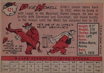 Dixie Howell  baseball card collectible - Main Image 2