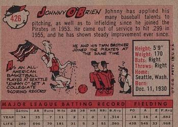 Johnny O’Brien  baseball card collectible - Main Image 2