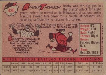 Bobby Thomson  baseball card collectible - Main Image 2