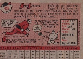 Bob Speake  baseball card collectible - Main Image 2