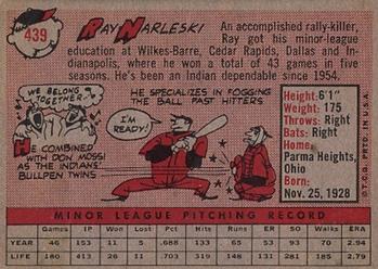 Ray Narleski  baseball card collectible - Main Image 2