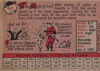 Ray Monzant  baseball card collectible - Main Image 2