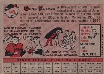 Gene Fodge  baseball card collectible - Main Image 2