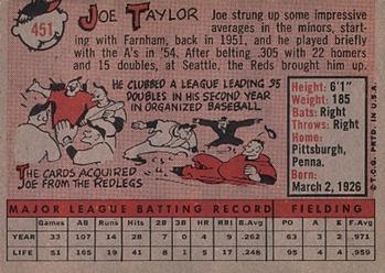 Joe Taylor  baseball card collectible - Main Image 2