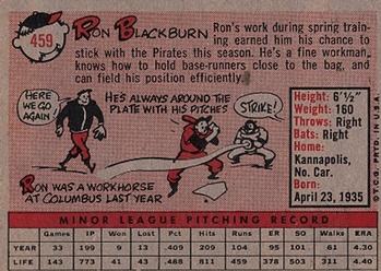Ron Blackburn  baseball card collectible - Main Image 2