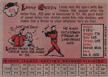 Lenny Green  baseball card collectible - Main Image 2
