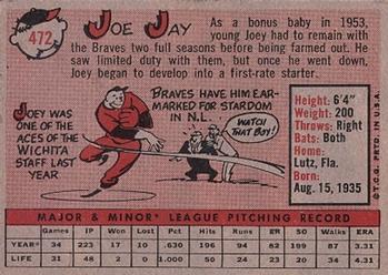 Joe Jay  baseball card collectible - Main Image 2