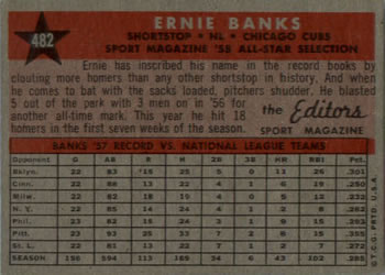 Ernie Banks  baseball card collectible - Main Image 2