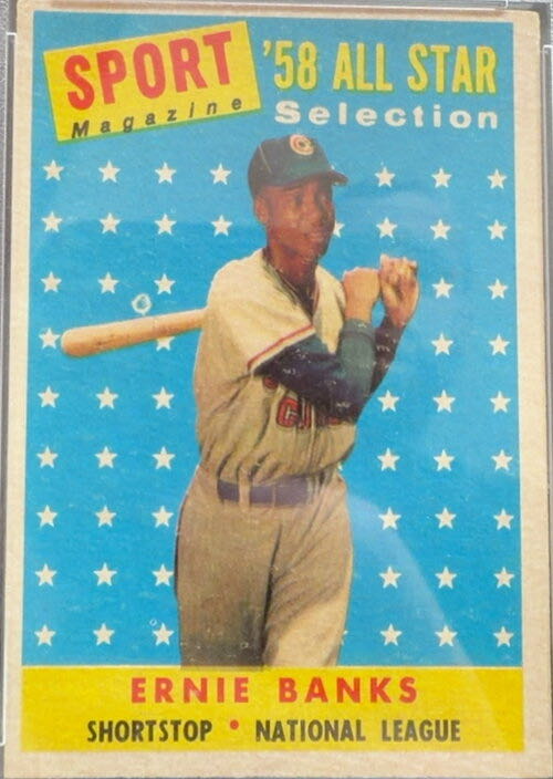 Ernie Banks  baseball card collectible - Main Image 3