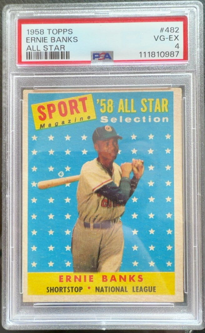 Ernie Banks  baseball card collectible - Main Image 4