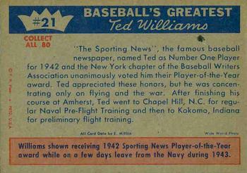Ted Williams  baseball card collectible - Main Image 2
