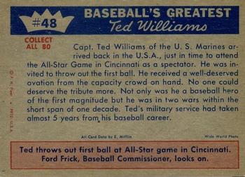 Ted Williams / Ford Frick  baseball card collectible - Main Image 2