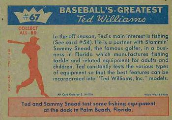 Ted Williams / Sam Snead  baseball card collectible - Main Image 2